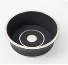 Faux shagreen wine coaster in jet black, 16 x 16 x 5 cm, stainless steel, Forwood Design