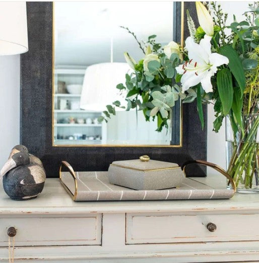 Faux Shagreen Wall Mirror Lifestyle image