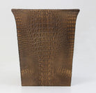 Faux crocodile waste paper bin, textured finish, styled