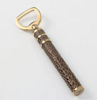 Crocodile bottle opener with a brass finish