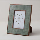 Lincoln green faux shagreen classic photo frame, small 5 x 7 inch format