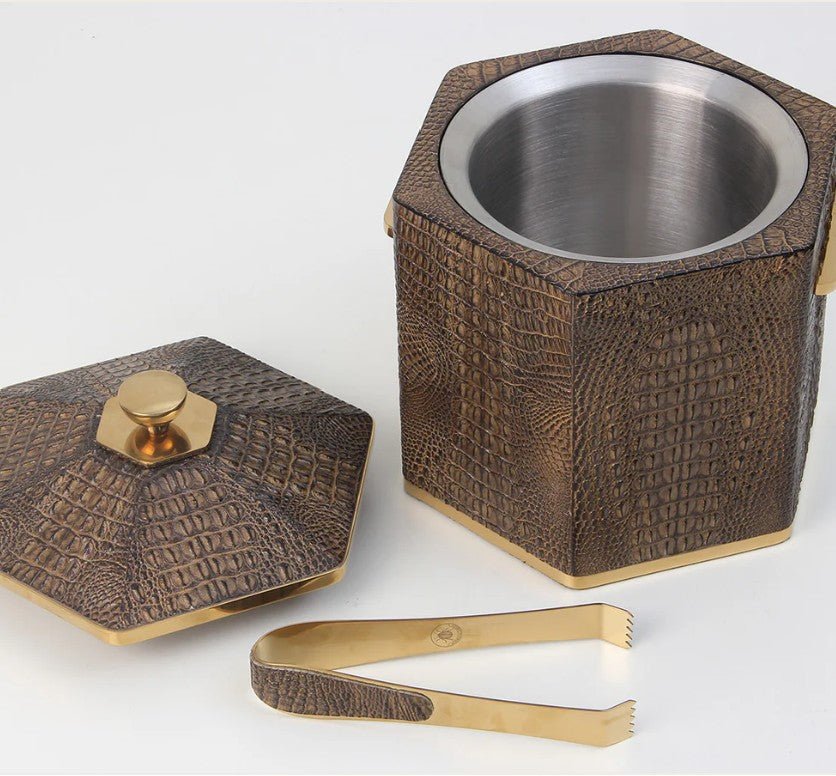 Faux crocodile ice bucket, Forwood Design