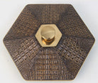 Crocodile faux-shagreen ice bucket, double-lined
