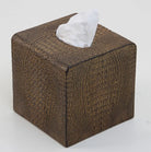 Crocodile-embossed tissue box cover, Forwood Design, side view