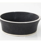 Jet black faux shagreen wine coaster, 16 x 16 x 5 cm, detail of texture