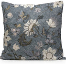 Flower Linen cushion cover in denim blue, Ceannis