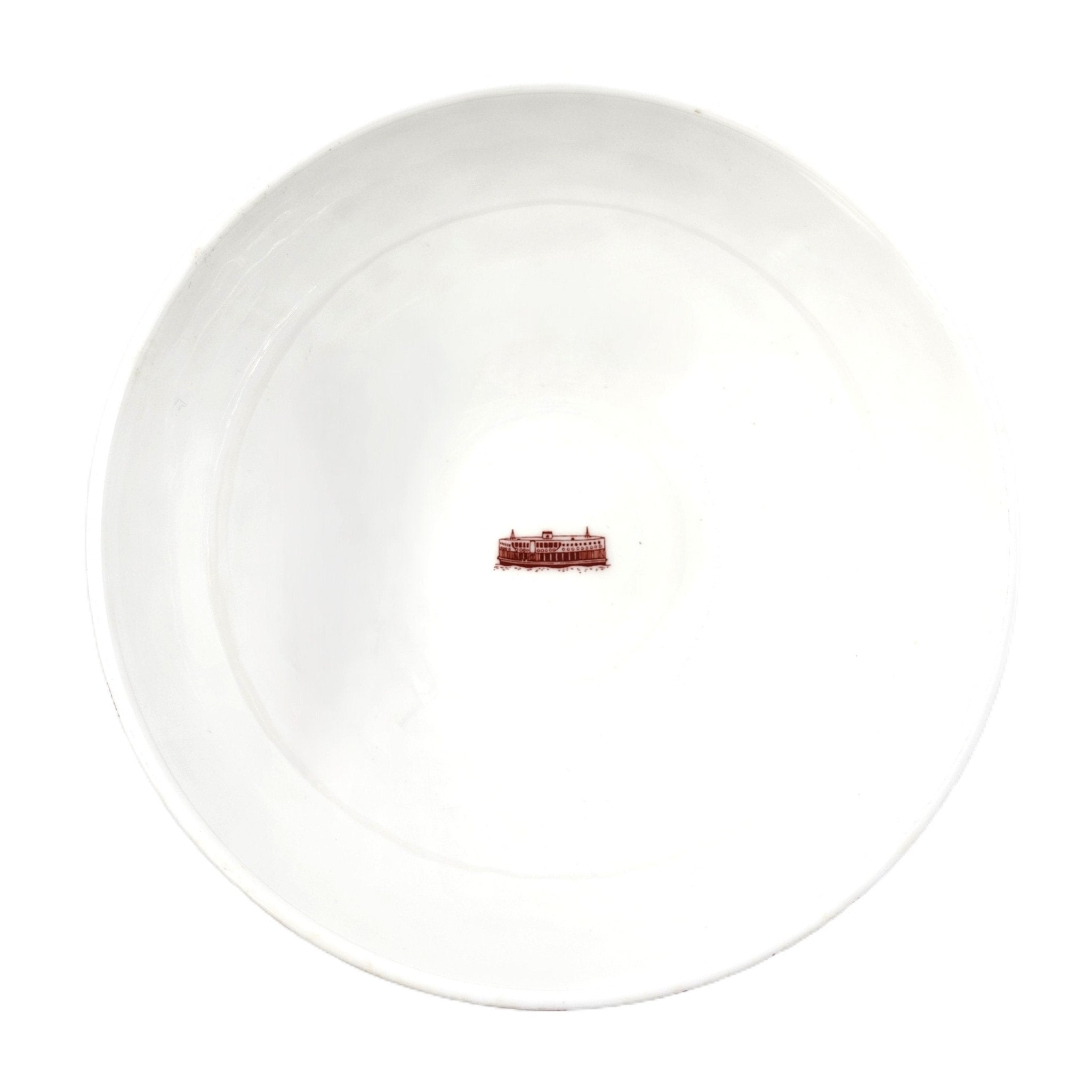 Icon noodle bowl with Star Ferry motif inside, red HK Toile exterior, bone china, 14.5cm