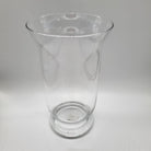 Clear glass vase or hurricane lamp, elegant design for flowers or a pillar candle