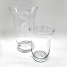 Glass vase or hurricane lamp, available in three sizes for flowers or candles