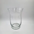 Glass vase or hurricane lamp styled with a candle, three sizes available