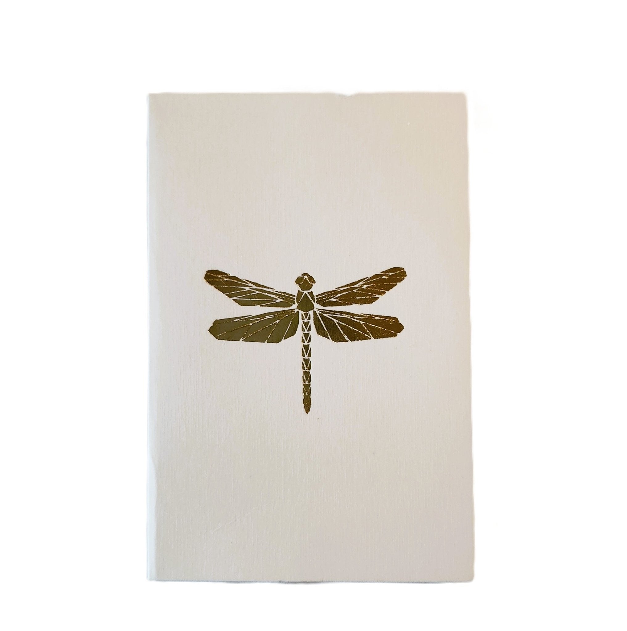 Dragonfly design greeting card, large, blank inside with envelope