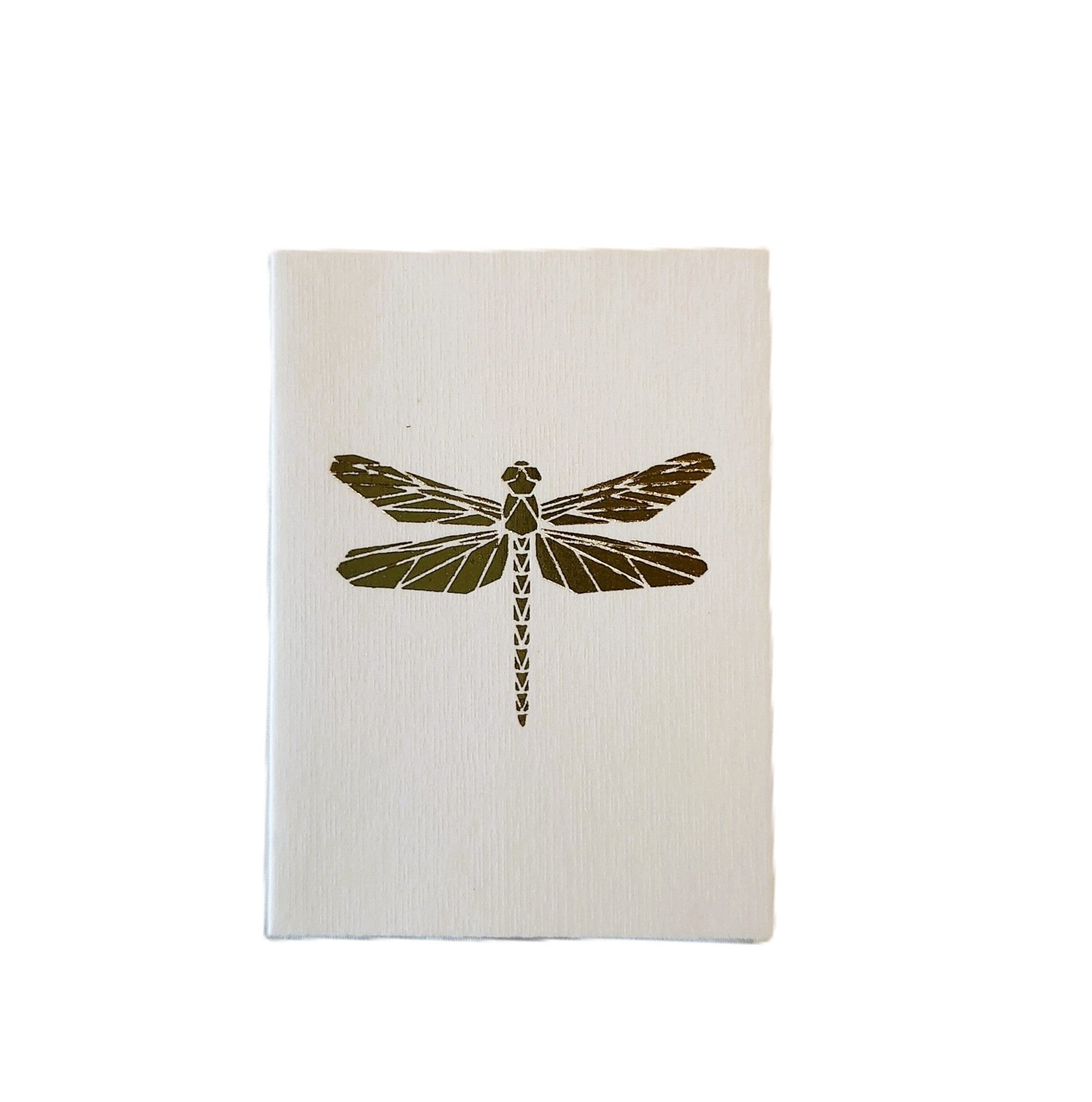 Dragonfly design greeting card, small, blank inside with envelope
