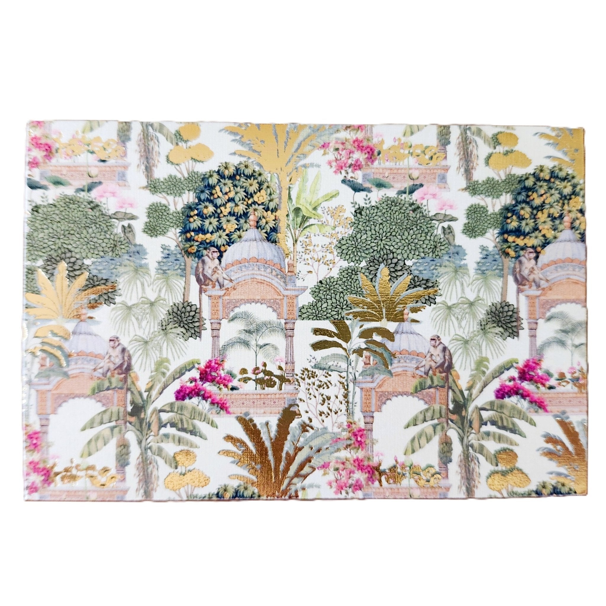 Paradise design greeting card, large, blank inside with envelope