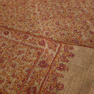 Floral hand embroidery on natural pashmina, finest quality, styled