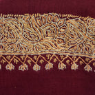 Pashmina with hand-embroidered border in red and gold, 70 x 200 cm