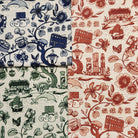 HK Toile fine linen tea towels, two prints, 50 x 78 cm, Faux