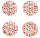 HK Toile 8 inch side plates in red, fine bone china, set of four, Faux