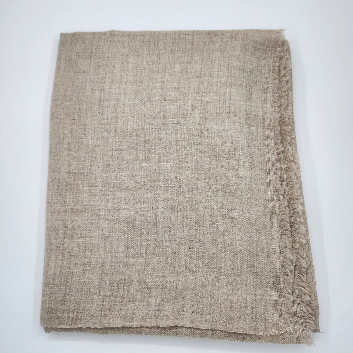 Light grey hand-woven pashmina shawl, lightweight and warm, made from 100% finest quality pashmina.
