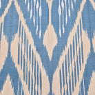 Ikat table runner in cream, white and blue