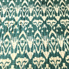 Ikat kantha bedspread, reversible hand stitched cotton, detail view