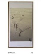 Kuro print 3.1415925, Pi and circle theme, archival canvas in wooden frame