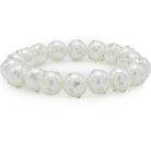 Mazie pearl glass-ball stretch bracelet with diamante embellishment, 19.5 cm