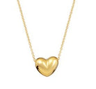 Carley gold-plated heart charm necklace, 40 cm with 5 cm extension