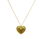 Maddie gold-plated necklace with embellished heart pendant, 40 cm plus 5 cm extension