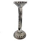 Large cast iron candle stand with a whitewash finish