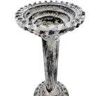Whitewashed cast iron candle stands, 43 cm