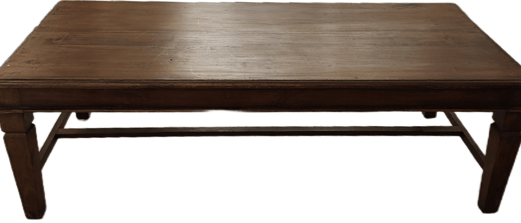 Solid teak vintage coffee table, detail