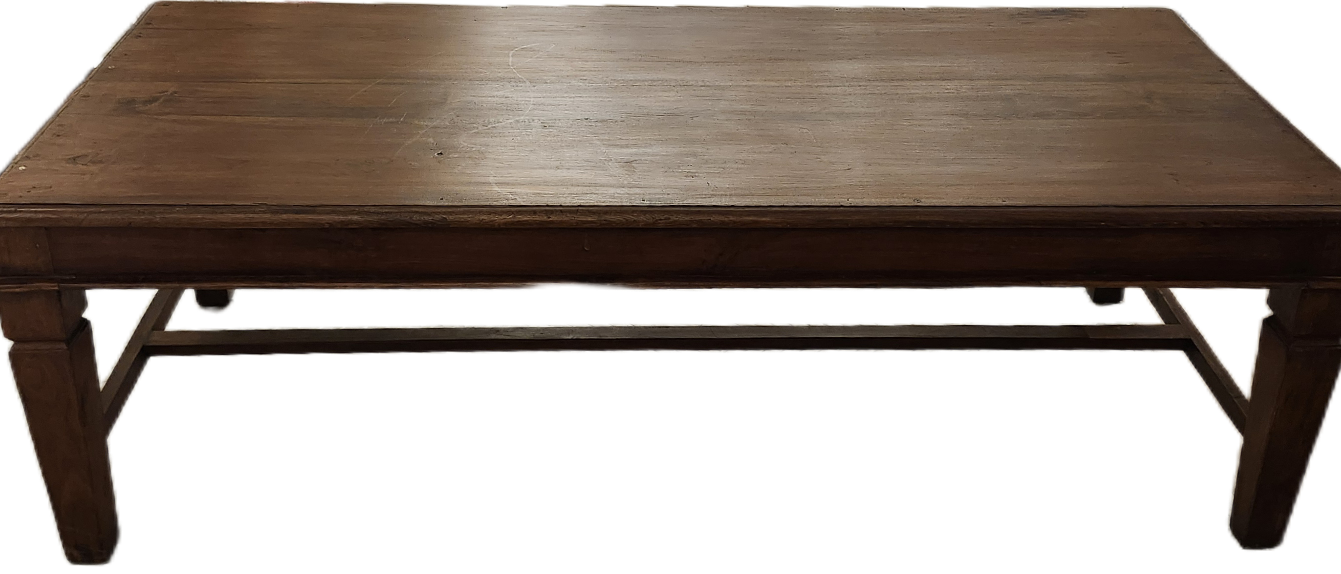 Solid teak vintage coffee table, detail