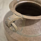 Solid copper and brass pot, 33 cm in diameter, wiped clean and polished occasionally with copper polish