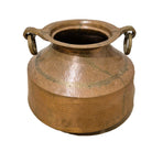 Beaten copper pot standing 28 cm high, a dramatic plant holder or simply a decorative piece on its own