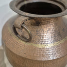 Vintage copper pot in the larger 35 cm size, beaten copper and brass, suitable as a statement planter