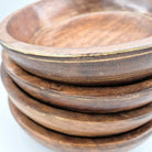 Vintage teak bowl with a shallow 6 cm well, decorative in itself or used for serving fruit and salads