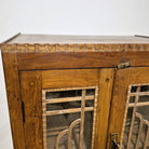 Interior detail of the teak Art Deco cabinet, with two shelves for storing drinks, books, china or ornaments.