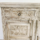 Carved mango wood sideboard with cabinet storage