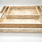 Mother of pearl tray in ivory, sunburst pattern inlay on wood, handmade