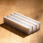 Handcrafted marble chopping board stand, zigzag design, detail