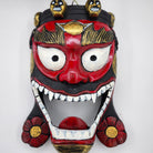Ludo hand-painted wooden Halloween mask, about 30 cm tall