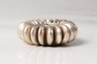 Antique silver seed pod tea light holder, detail