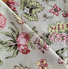 Floral block-print cotton napkins, set of 2, 50 cm