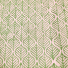 Green geometric block-print cotton napkins, set of 2