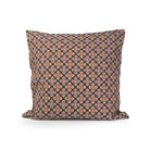 Clover graphic-stitch cushion in orange, 50 cm