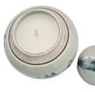 Rural Village candle, repurposed ceramic pot, styled view