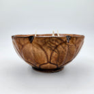 Amber Leaves candle, amber leaf-patterned bowl, detail