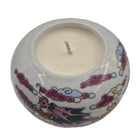 Pink Dragon candle, pink dragon pot, detail