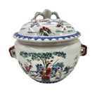 A Journey Begins scented candle in upcycled ceramic ginger jar, hand-painted Chinese scenes, Mui Wo scent