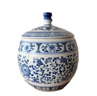 Chrysanthemum scented candle, round ceramic jar painted with chrysanthemums, Happy Valley scent